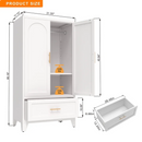 Homy Casa 60" Armoire Wardrobe Closet for Bedroom Storage, White