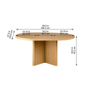 Better Homes & Gardens Lillian Fluted Round Expandable Dining Table for Kitchen, Natural Pine