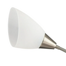 Simplee Adesso 67" 5-Light Modern Adjustable Arm Brushed Steel Floor Lamp w/ Plastic Shades