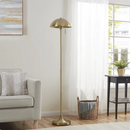 Better Homes & Gardens 62" Modern Pull-chain Brass Floor Lamp with Brass Dome Shade