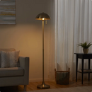 Better Homes & Gardens 62" Modern Pull-chain Brass Floor Lamp with Brass Dome Shade