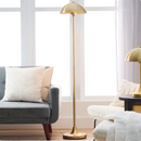 Better Homes & Gardens 62" Modern Pull-chain Brass Floor Lamp with Brass Dome Shade
