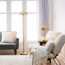 Better Homes & Gardens 62" Modern Pull-chain Brass Floor Lamp with Brass Dome Shade