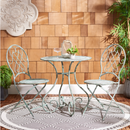 SAFAVIEH Adriel 3-Piece Iron Outdoor Bistro Set, Antique Green