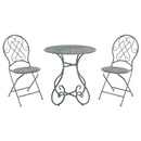 SAFAVIEH Adriel 3-Piece Iron Outdoor Bistro Set, Antique Green