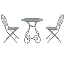 SAFAVIEH Adriel 3-Piece Iron Outdoor Bistro Set, Antique Green