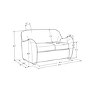 Harmony Boucle Swoop Arm Loveseat 57"