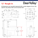 DeerValley Liberty Glossy Black Round Standard Height 12-in Rough-In WaterSense 1.6 GPF Dual Flush Soft Close 1-piece Toilet