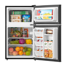 Mainstays 3.2 cu ft 2-Door Compact Refrigerator with Freezer, Stainless-Steel