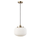 Globe Electric Lily 12" Wide Pendant - Brass