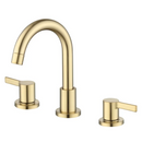 Better Homes & Gardens Clean Modern 8" Widespread Brushed Brass Bathroom Faucet with High-Arc Spout
