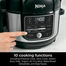 Ninja Foodi 10-in-1 Pro Pressure Cooker Air Fryer Stainless Multicooker