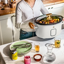 Beautiful 6 Qt Programmable Slow Cooker, White Icing by Drew Barrymore