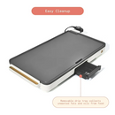 Beautiful XL Electric Griddle 12" x 22," Non-stick, White Icing by Drew Barrymore