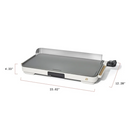 Beautiful XL Electric Griddle 12" x 22," Non-stick, White Icing by Drew Barrymore