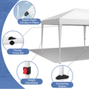 VINGLI 10 x 20FT Pop Up Canopy Tent with Carry Bag/Portable Instant Gazebo Party Tent for Outdoor Events Party Wedding White
