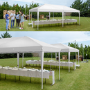 VINGLI 10 x 20FT Pop Up Canopy Tent with Carry Bag/Portable Instant Gazebo Party Tent for Outdoor Events Party Wedding White