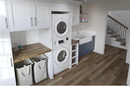 White Commercial Laundry Center with 3.1 cu. ft. Washer and 6.7 cu. ft. 240-Volt Electric Vented Dryer