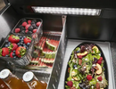 KitchenAid - 4.29 Cu. Ft. Built-In Mini Fridge with Double-Drawer Refrigerator/Freezer - Stainless Steel