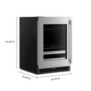 KitchenAid 4.8 Cu. Ft. 24-Inch Beverage Center with 14-Wine Bottle Capacity and Metal-Front Racks in Stainless Steel