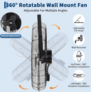 Garvee 20 Inch Wall Mount Fan 4800 CFM 3 Speeds