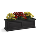 Mayne Rectangle 36-in W x 11-in L x 11-in H Black Plastic Outdoor Self Watering Window box