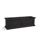 Mayne Rectangle 36-in W x 11-in L x 11-in H Black Plastic Outdoor Self Watering Window box