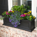 Mayne Rectangle 36-in W x 11-in L x 11-in H Black Plastic Outdoor Self Watering Window box