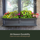 Mayne Rectangle 36-in W x 11-in L x 11-in H Black Plastic Outdoor Self Watering Window box