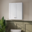 Project Source 23.1-in x 28-in x 6.5-in True White Bathroom Wall Cabinet