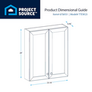 Project Source 23.1-in x 28-in x 6.5-in True White Bathroom Wall Cabinet