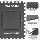 Fleming Supply 24-in W x 24-in L x 0.5-in T Foam Gym Floor Mat 12-Pack