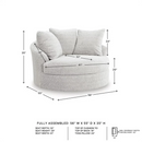 McCreary Modern Macy’s Modern Concepts Oversized Gray Swivel Accent Chair