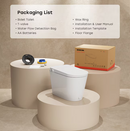 HOROW Non-Electric White(Auto Flush) Single Elongated Chair Height Soft Close 1-piece Bidet 12-in Rough-In 1.28 GPF