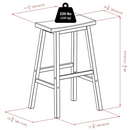 Winsome Satori Saddle Seat Counter Stool, Natural, 29"