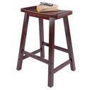 Winsome Satori Saddle Seat Counter Stool, 24", Walnut Finish