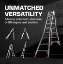Little Giant Ladders Leveler 2.0 M22 with Leg Levelers 22-ft Reach Type 1A - 300 lbs. Load Capacity Telescoping Multi-Position Ladder