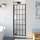 DreamLine Unidoor Toulon Matte Black 30-in W x 72-in H Frameless Clear Glass Hinged Shower door