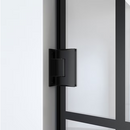 DreamLine Unidoor Toulon Matte Black 30-in W x 72-in H Frameless Clear Glass Hinged Shower door
