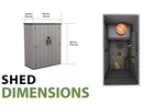 Lifetime Vertical Storage Shed - 56" x 30" x 68"