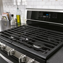 Whirlpool 30-in 5 burners 3.9-cu ft / 2.1-cu ft Convection Oven Freestanding Double Oven Gas Range ( Stainless Steel )