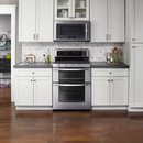 Whirlpool 30-in 5 burners 3.9-cu ft / 2.1-cu ft Convection Oven Freestanding Double Oven Gas Range ( Stainless Steel )