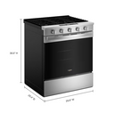 Whirlpool 30-in 5 burners 5-cu ft Air Fry Convection Oven Slide-In Natural Gas Range ( Fingerprint Resistant Stainless Steel )