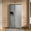 KitchenAid 24.8 cu ft. Side-by-Side Refrigerator with Exterior Ice and Water and PrintShield® finish