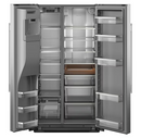 KitchenAid 24.8 cu ft. Side-by-Side Refrigerator with Exterior Ice and Water and PrintShield® finish