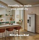 KitchenAid 24.8 cu ft. Side-by-Side Refrigerator with Exterior Ice and Water and PrintShield® finish