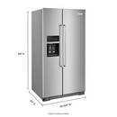 KitchenAid 24.8 cu ft. Side-by-Side Refrigerator with Exterior Ice and Water and PrintShield® finish