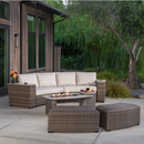 SunVilla Middleton 7-piece Fire Outdoor Patio Sectional Seating Set