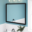 allen + roth 30-in x 36-in Framed Rectangle Bathroom Vanity Mirror (Black)