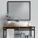 allen + roth 30-in x 36-in Framed Rectangle Bathroom Vanity Mirror (Black)
